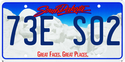 SD license plate 73ES02
