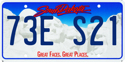 SD license plate 73ES21