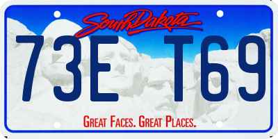 SD license plate 73ET69