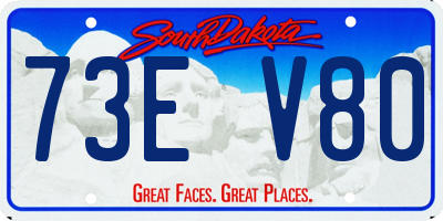 SD license plate 73EV80
