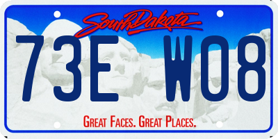 SD license plate 73EW08