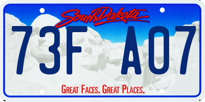 SD license plate 73FA07