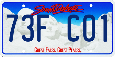 SD license plate 73FC01