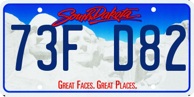 SD license plate 73FD82