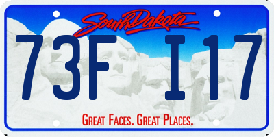 SD license plate 73FI17