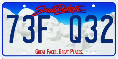 SD license plate 73FQ32