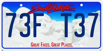 SD license plate 73FT37
