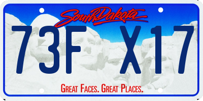 SD license plate 73FX17