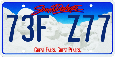 SD license plate 73FZ77