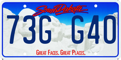 SD license plate 73GG40