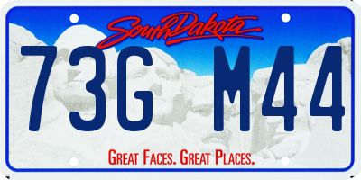 SD license plate 73GM44