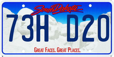 SD license plate 73HD20