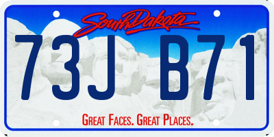 SD license plate 73JB71