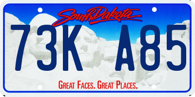 SD license plate 73KA85