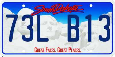 SD license plate 73LB13