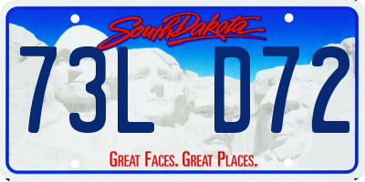 SD license plate 73LD72