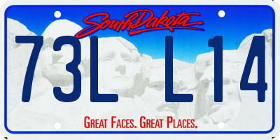SD license plate 73LL14