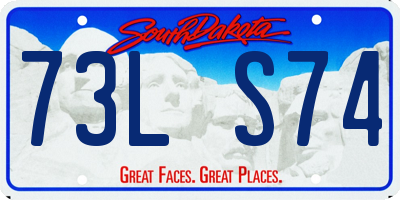 SD license plate 73LS74