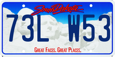 SD license plate 73LW53