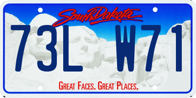 SD license plate 73LW71
