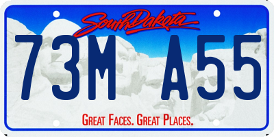 SD license plate 73MA55