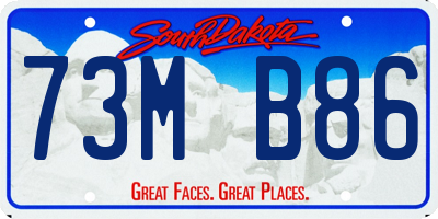 SD license plate 73MB86