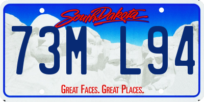 SD license plate 73ML94