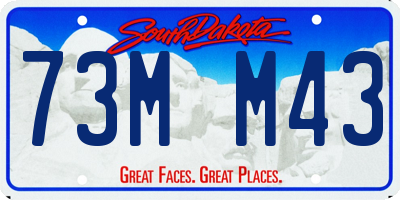 SD license plate 73MM43