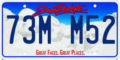 SD license plate 73MM52
