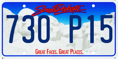 SD license plate 73OP15