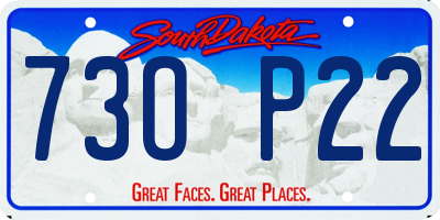 SD license plate 73OP22