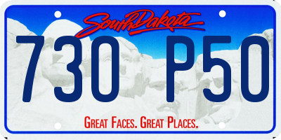 SD license plate 73OP50