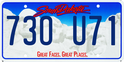 SD license plate 73OU71