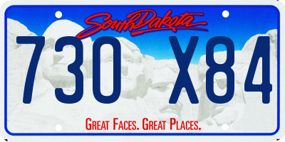 SD license plate 73OX84