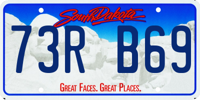 SD license plate 73RB69