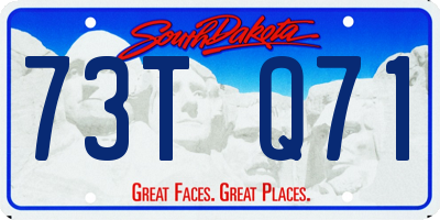SD license plate 73TQ71