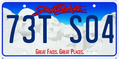 SD license plate 73TS04