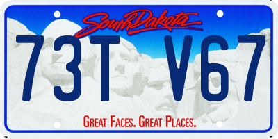 SD license plate 73TV67
