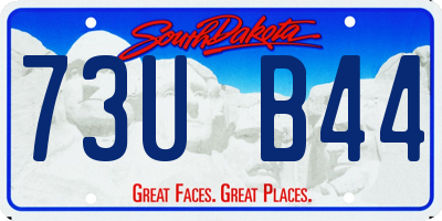 SD license plate 73UB44