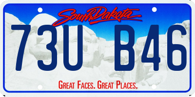 SD license plate 73UB46