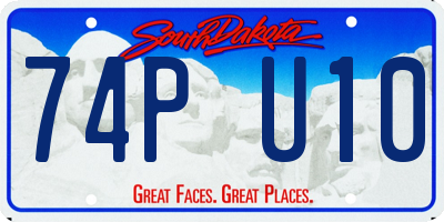 SD license plate 74PU10