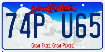 SD license plate 74PU65