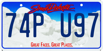 SD license plate 74PU97