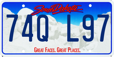 SD license plate 74QL97