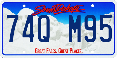 SD license plate 74QM95