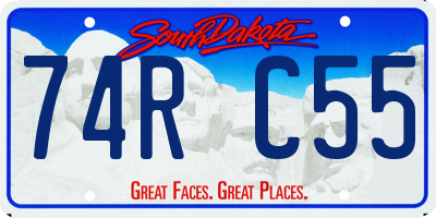 SD license plate 74RC55