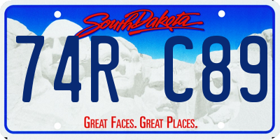 SD license plate 74RC89