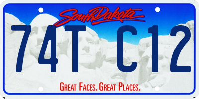 SD license plate 74TC12