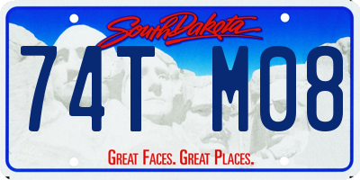 SD license plate 74TM08