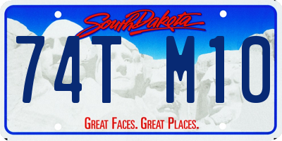 SD license plate 74TM10